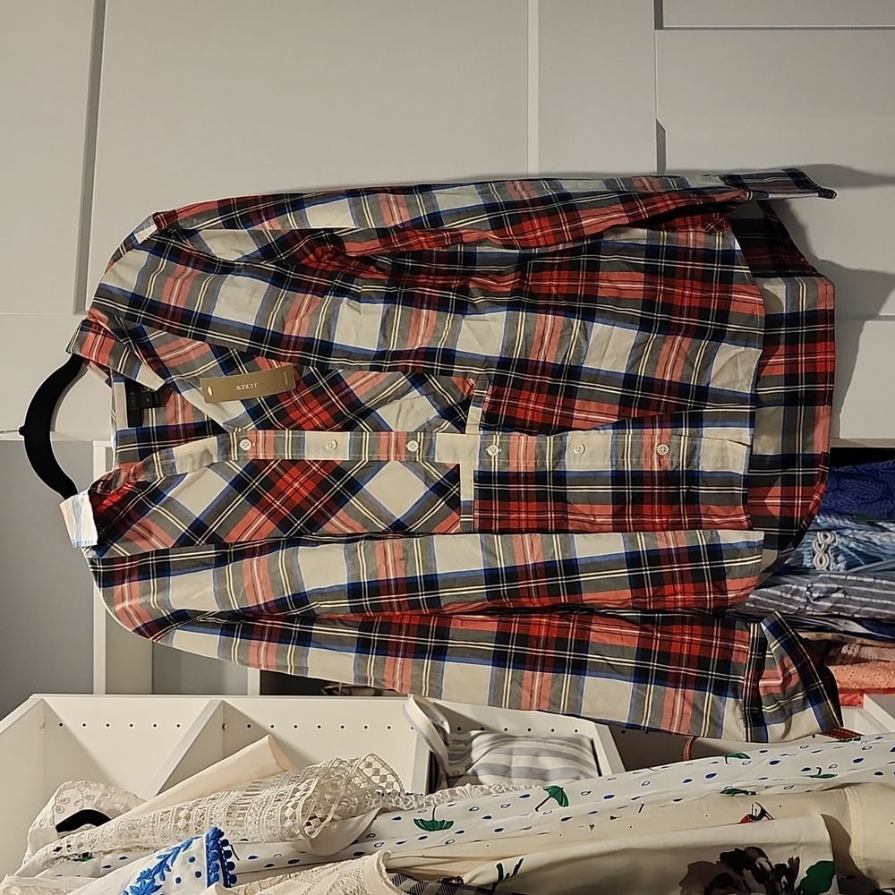 Women JCrew Plaid size 12 button up